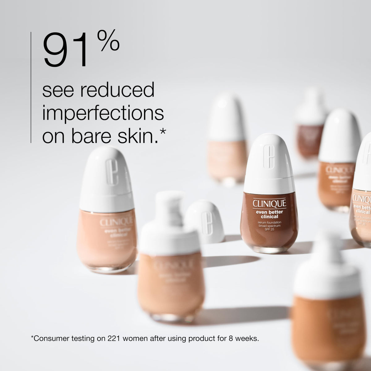Clinique Even Better swatch shows true shade and texture refinement.