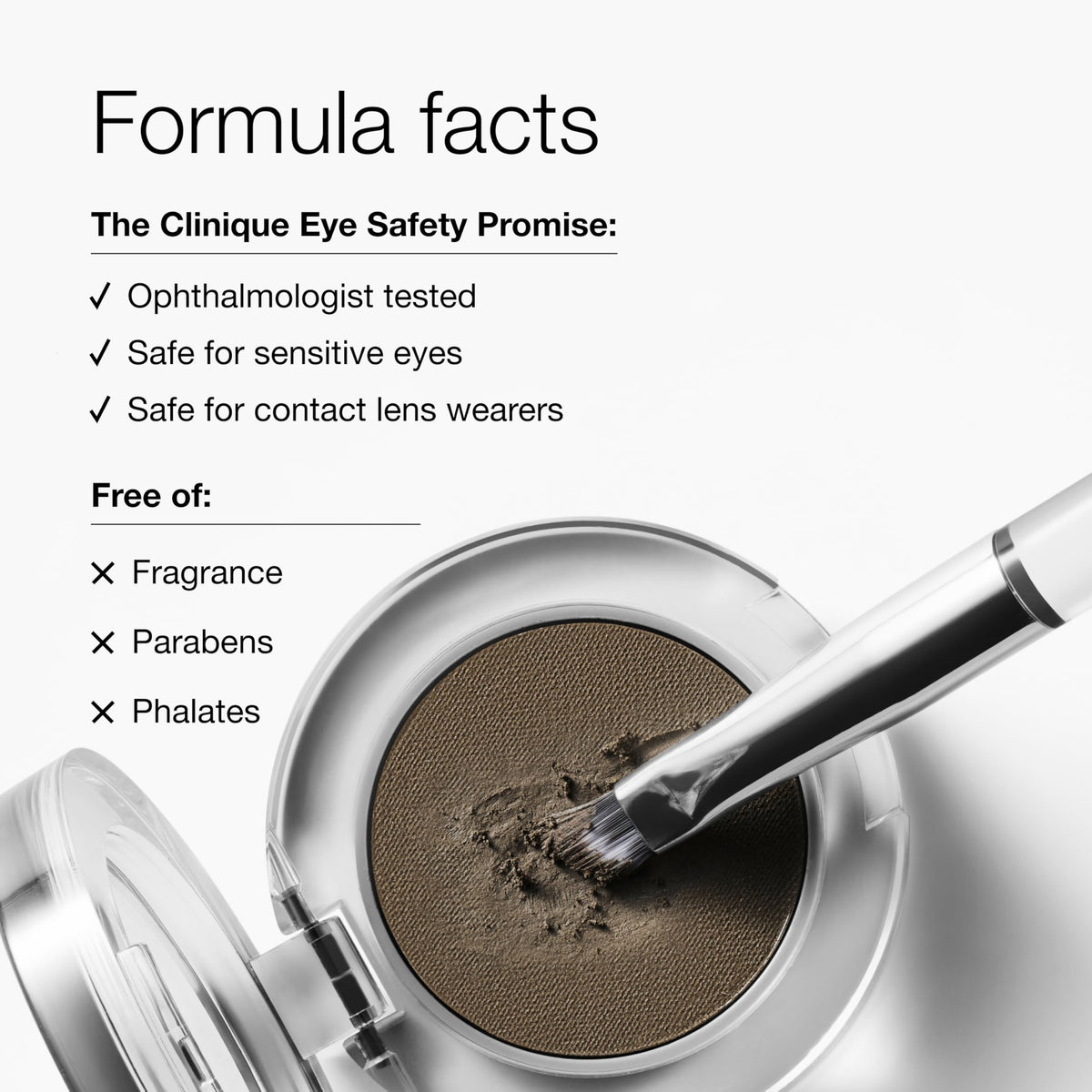 Applying Clinique Brow Pomade with a brush to shape brows naturally.