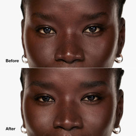 Clinique Brow Pomade Dark Espresso swatch demonstrates shade depth on skin.