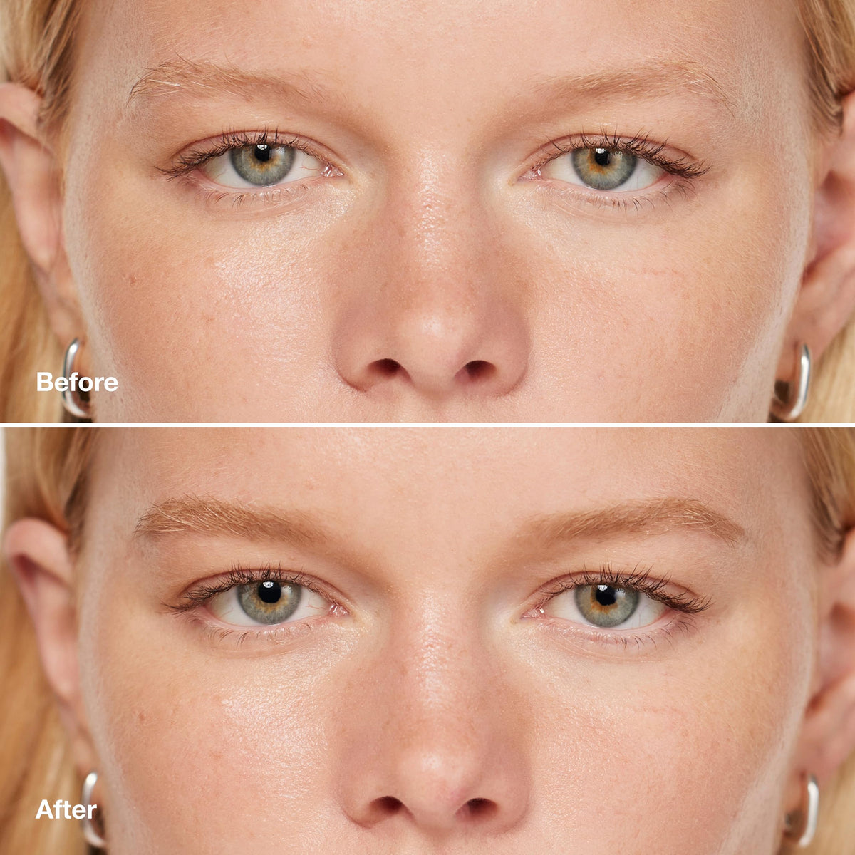 Swatch of Clinique Brow Pomade on skin showing creamy-to-powder blend