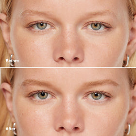 Swatch of Clinique Brow Pomade on skin showing creamy-to-powder blend