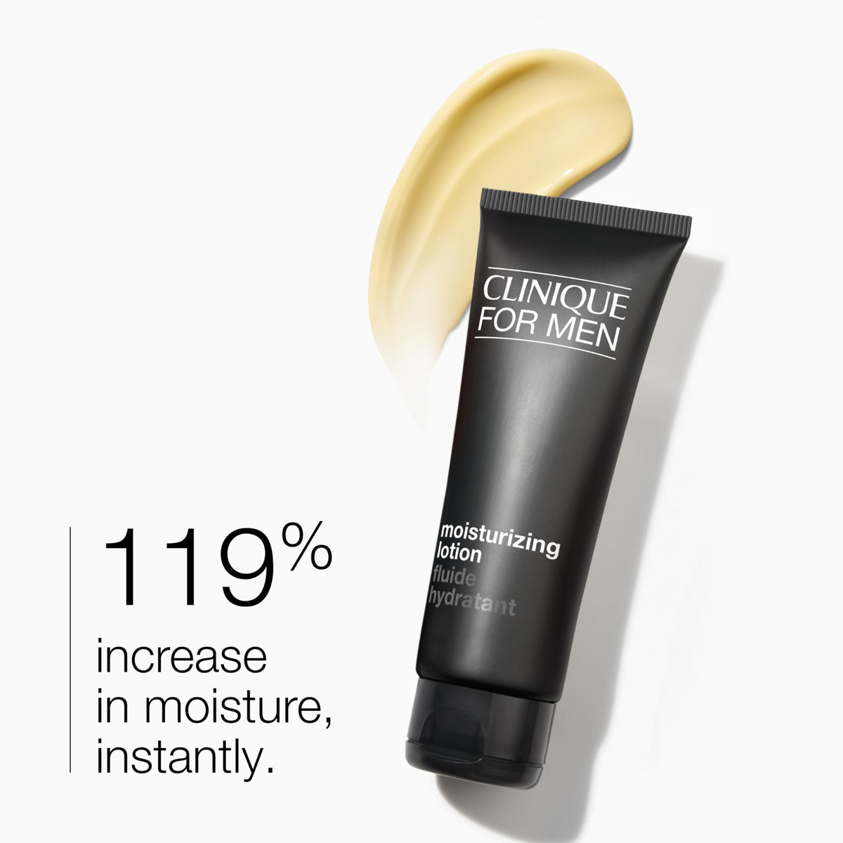 Clinique For Men Cream Shave tube; cushiony formula for a close, comfortable shave.
