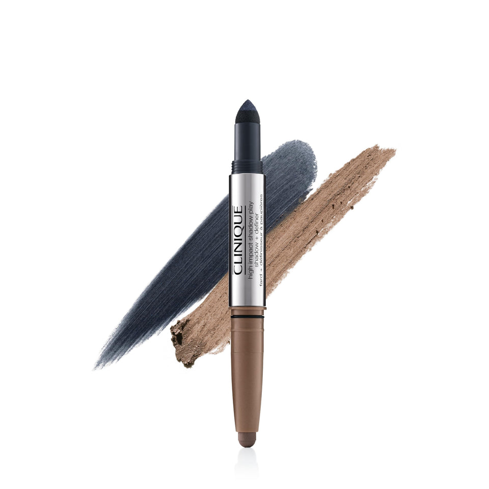 Clinique High Impact Shadow Play dual-ended stick in action for quick, full-eye looks.