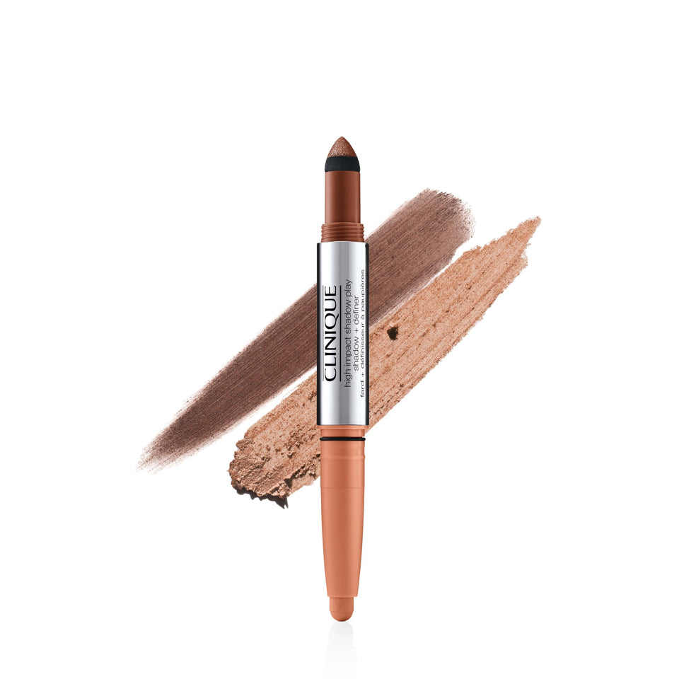 Clinique Shadow Play shadow crayon delivering quick, creamy color on the lid
