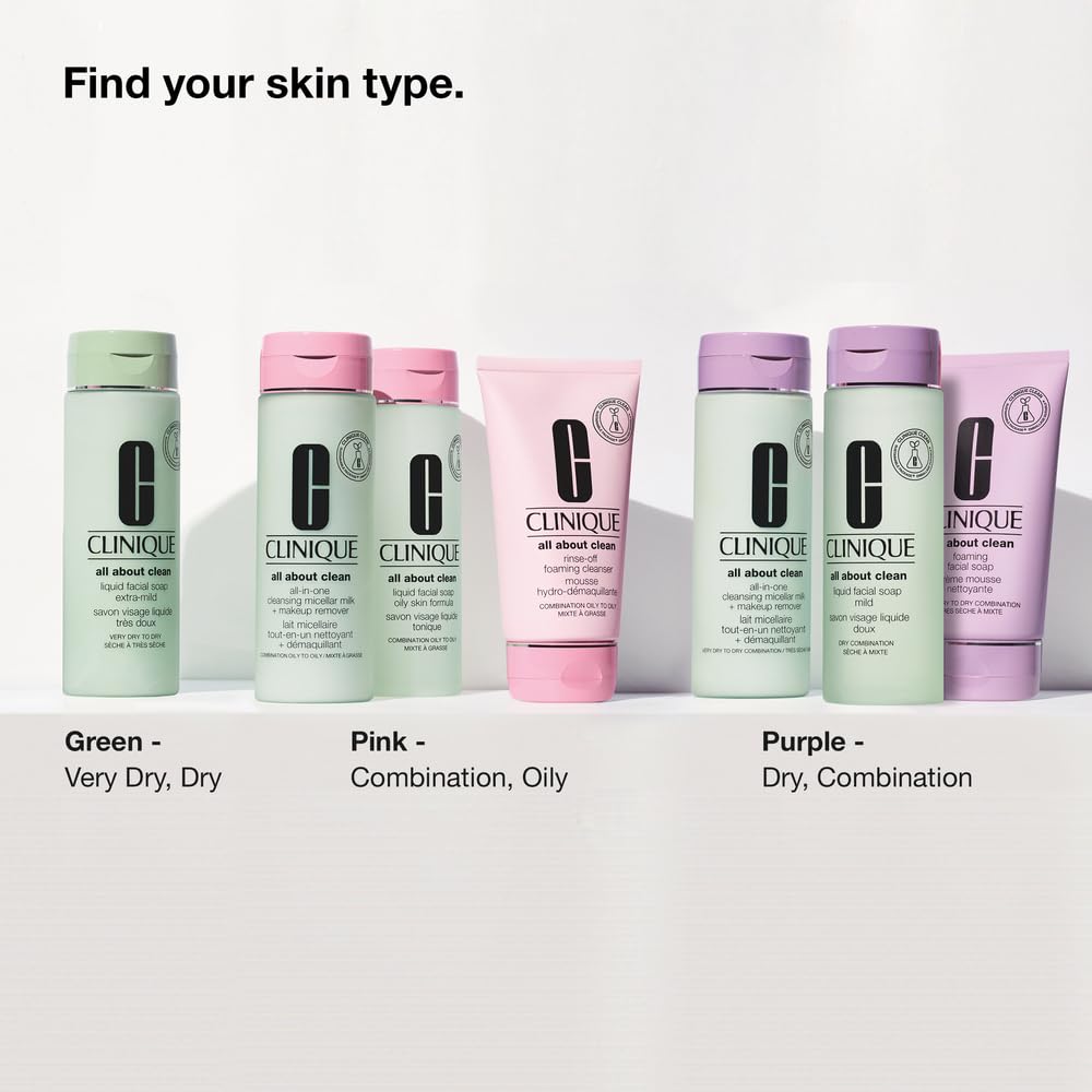 Clinique micellar milk remover close-up, showing makeup removal around eyes.