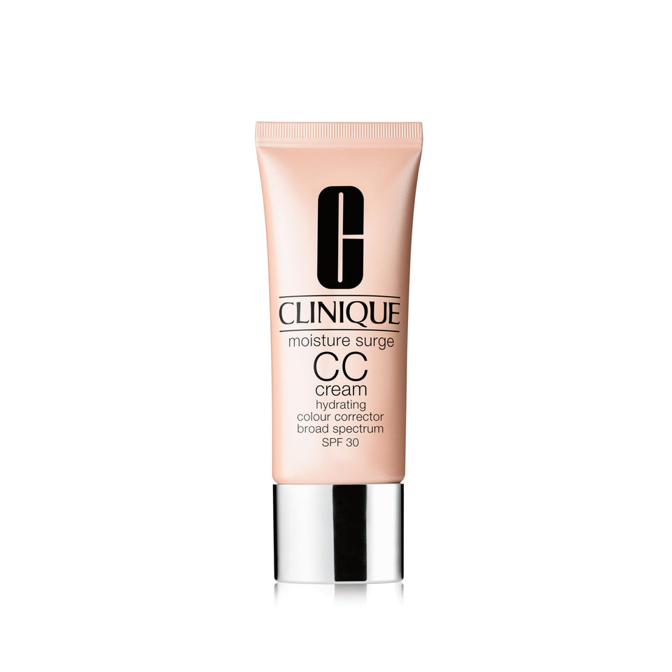 Clinique Moisture Surge CC Cream tube front, ready for on-the-go hydration and color correction.