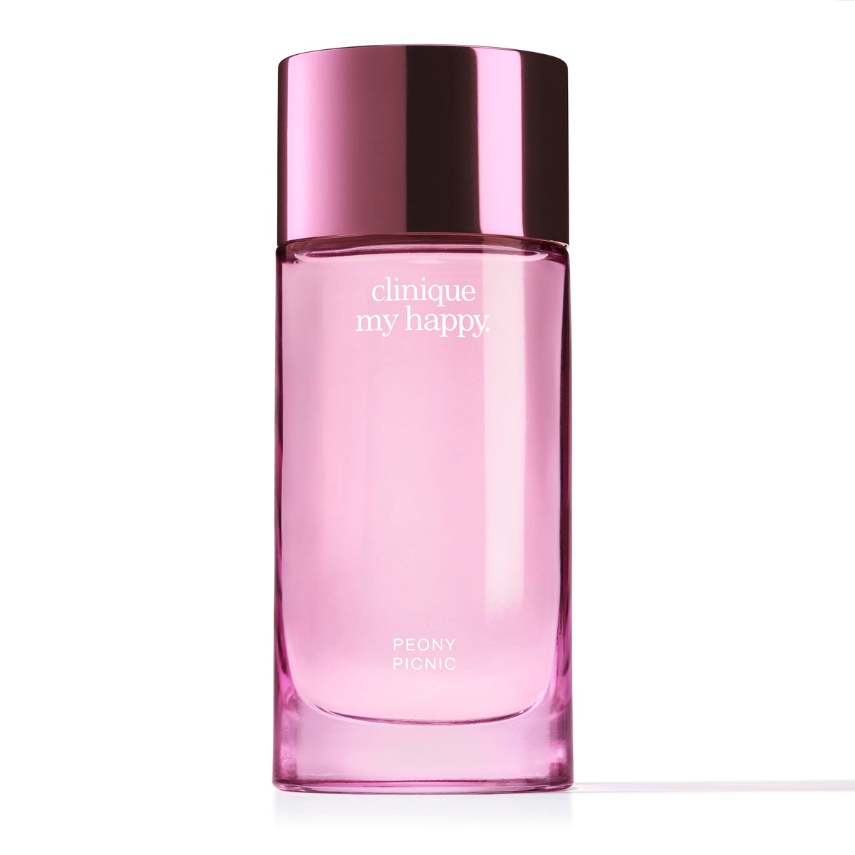 Clinique My Happy Peony Picnic bottle highlights a bright floral fragrance for daytime wear.
