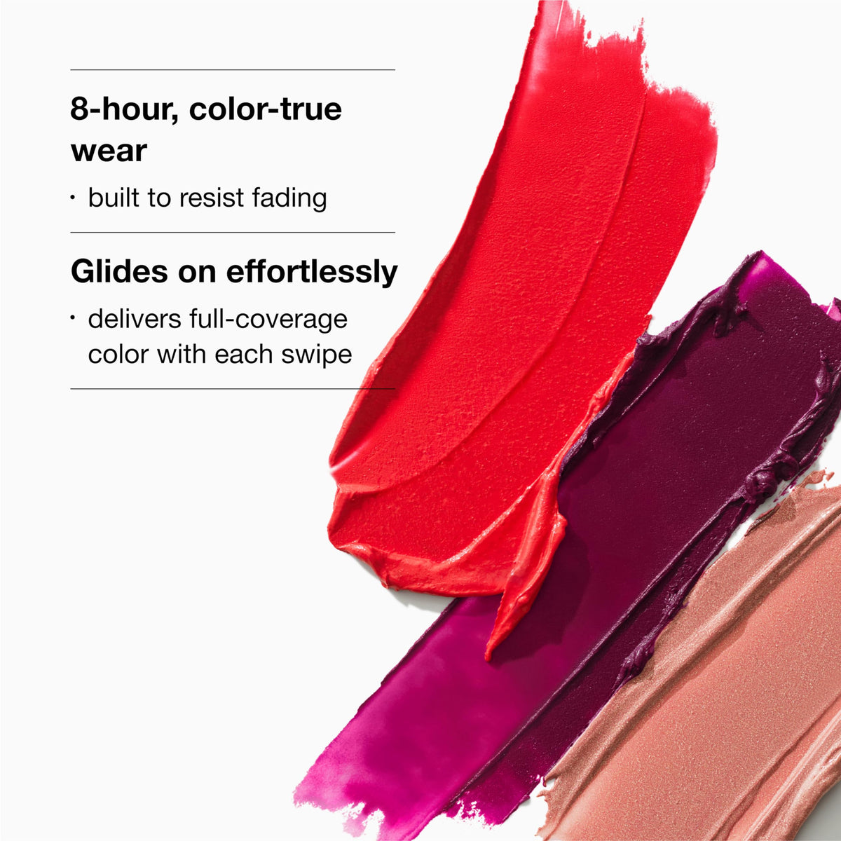 Clinique Pop Longwear Lipstick lasts through daily activities up to 8 hours.