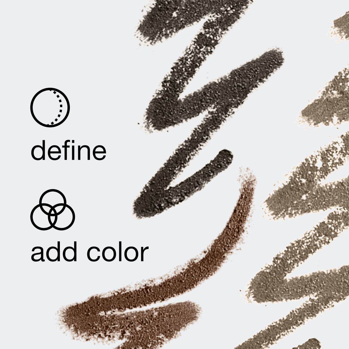 Clinique Quickliner For Brows brow stroke demonstration for natural shape.