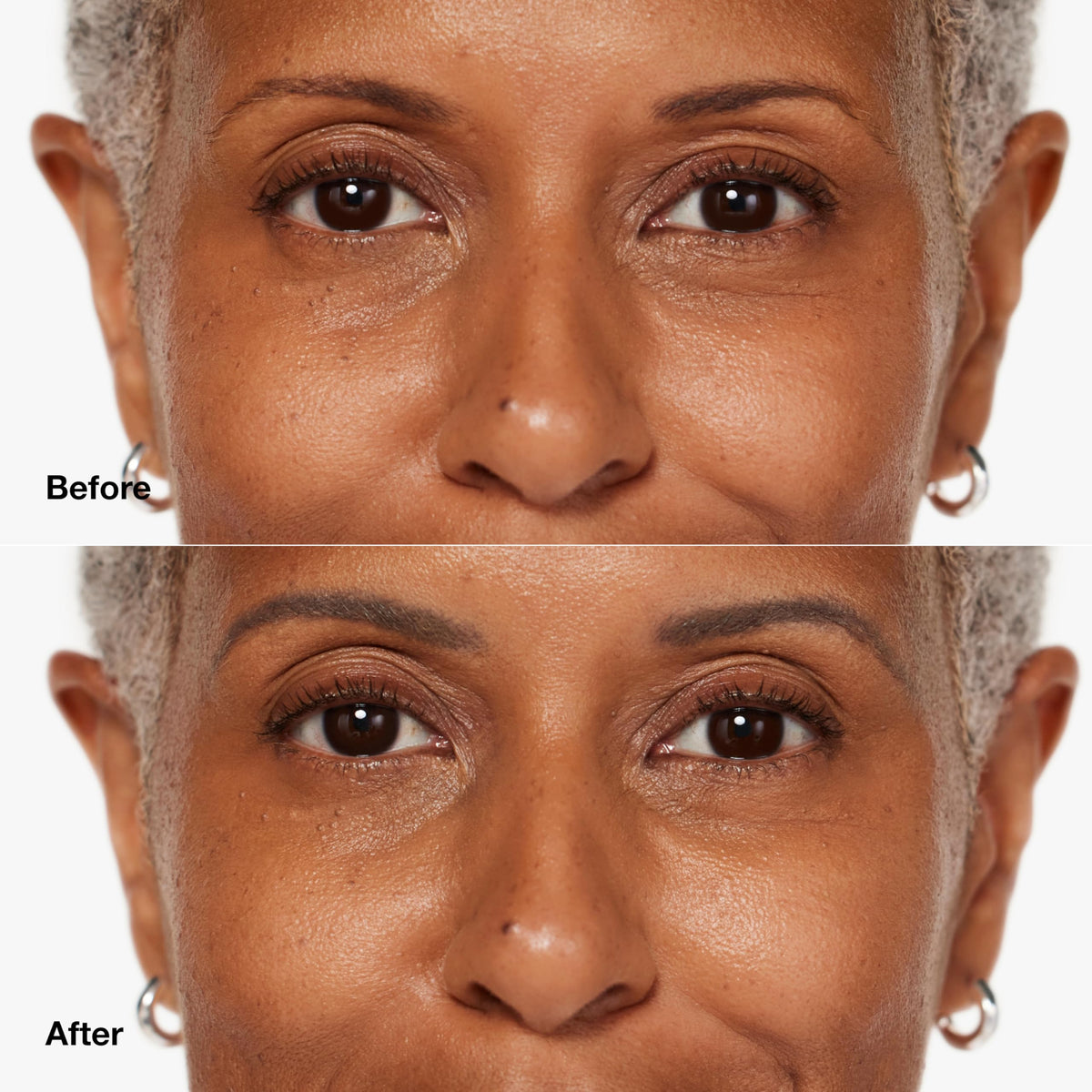 Clinique Quickliner For Brows swatch shows smooth color for easy filling.