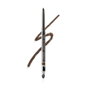 Clinique Quickliner Dark Chocolate pencil offers a smooth glide for precise definition.