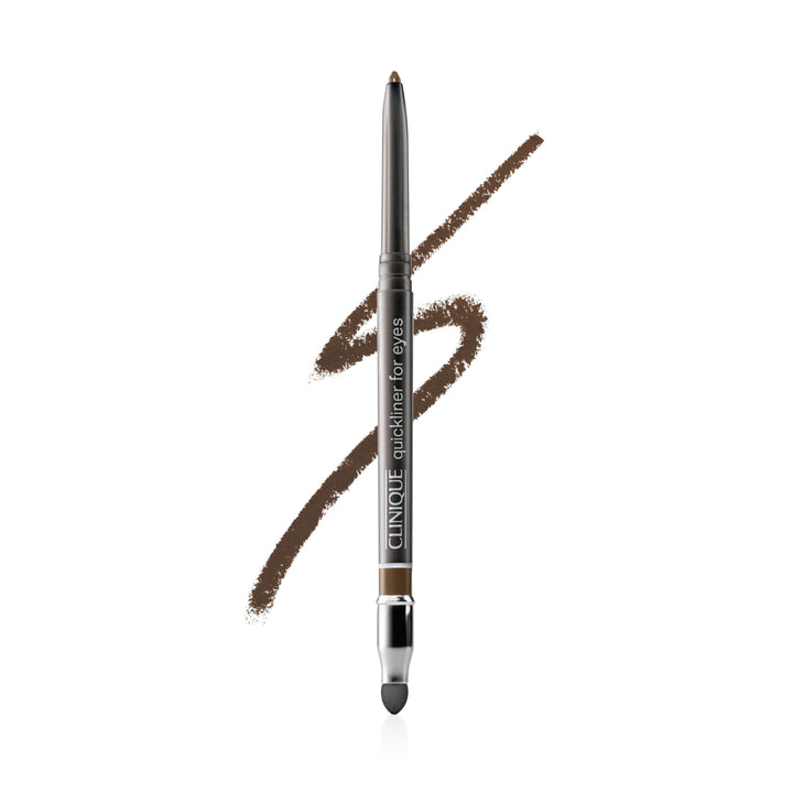 Clinique Quickliner Dark Chocolate pencil offers a smooth glide for precise definition.