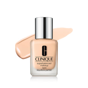 Clinique Superbalanced foundation Breeze bottle with hydrated, natural finish.