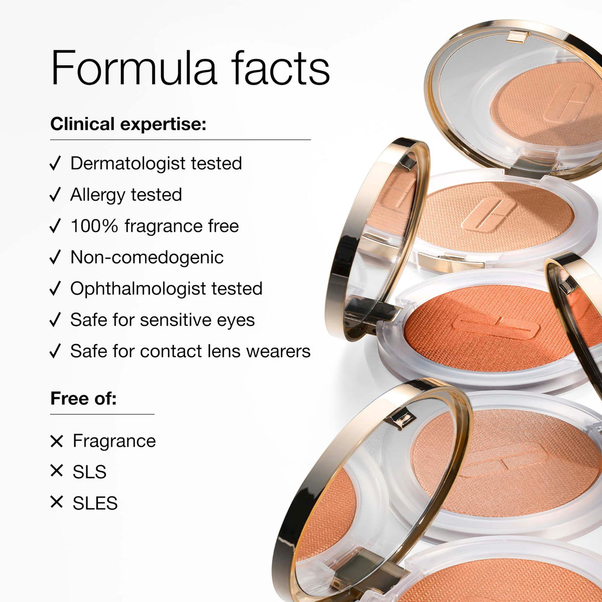 Included brush aids seamless blending for a weightless finish with Clinique True Highlight.