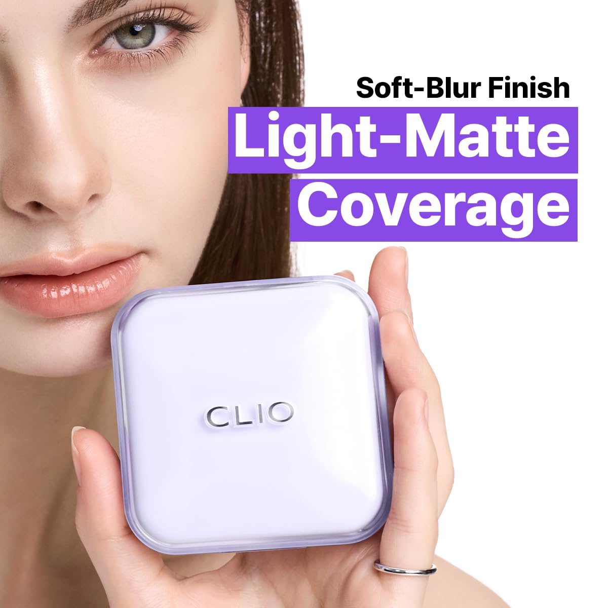 CLIO Kill Cover Mesh Blur Cushion mesh filter ensures precise, thin layers.