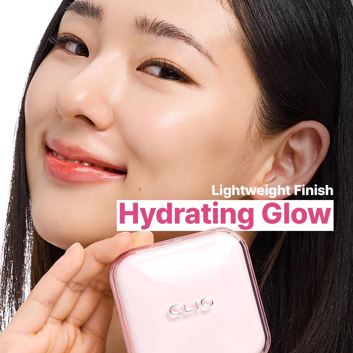CLIO Kill Cover Mesh Glow cushion compact open for quick touch-ups and easy access
