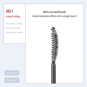 Swatch of CLIO Kill Lash Superproof Mascara shows rich black color and smooth application.