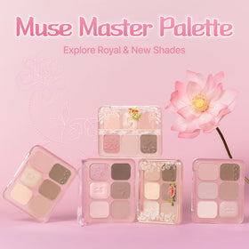 Creamy blend texture on CLIO Muse Master palette for seamless application