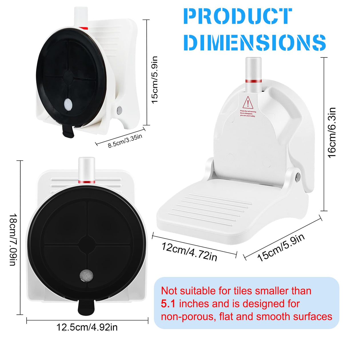 CLIO suction cup installation by pressing and pumping to seal