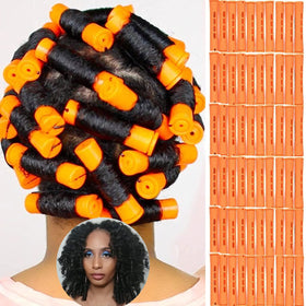 CLIONE 60pcs orange perm rods set shown for easy at-home curling
