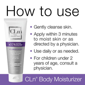 Creamy, plant-based emollients provide rich skin conditioning in CLn formula