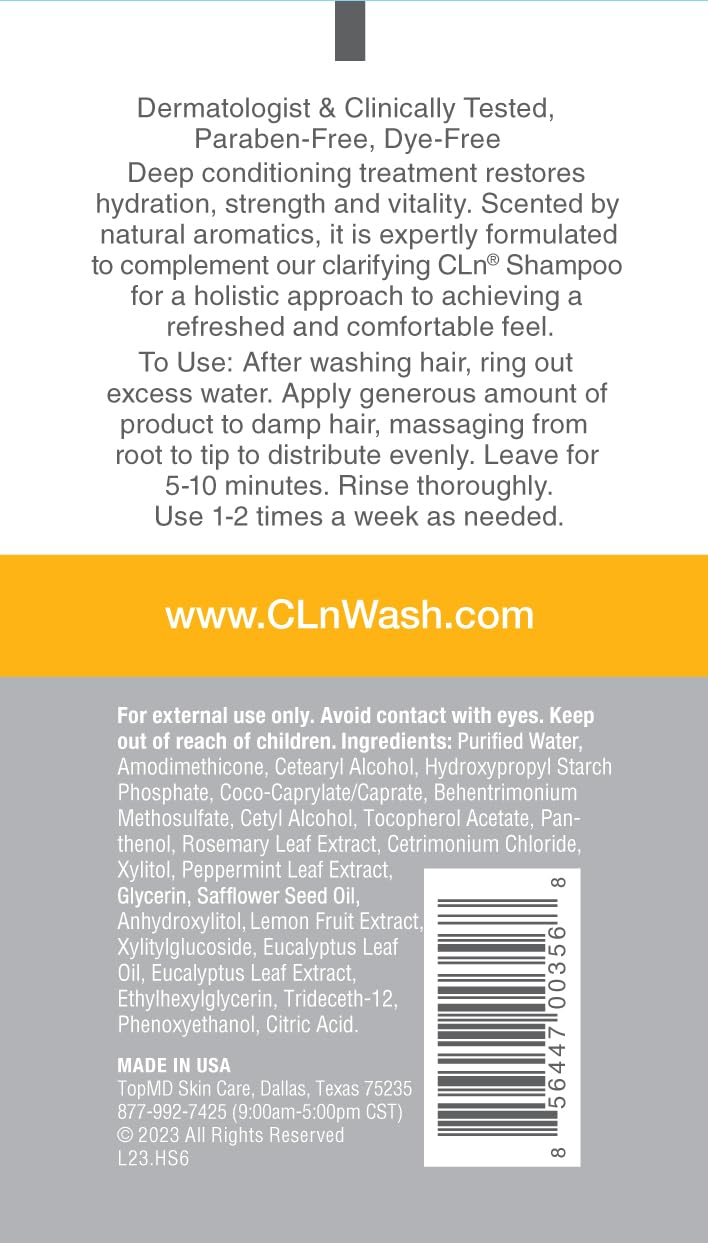 Creamy CLn Hair Mask texture indicating rich moisture for softness.