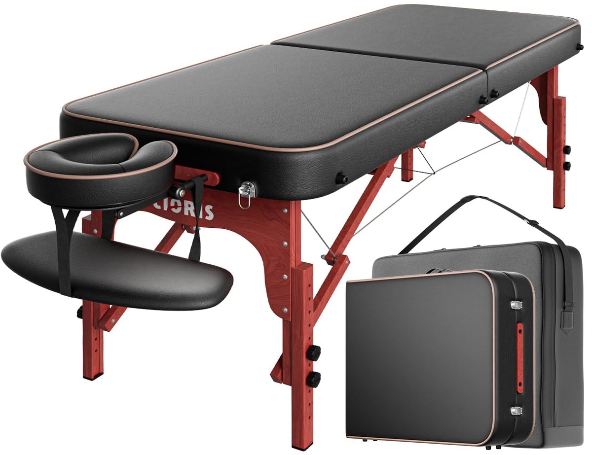 CLORIS 84-inch massage table folding design enables easy studio setup