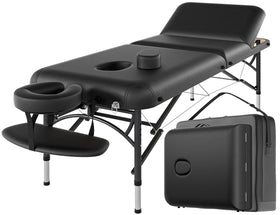 CLORIS 84-Inch massage table with backrest shows a 3-section design for professional sessions
