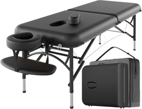 CLORIS 84-inch massage table in folding mode for easy transport