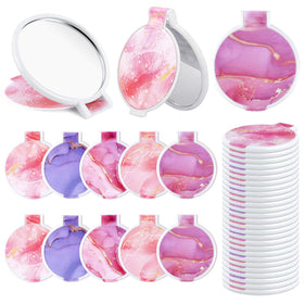 clothmile marble compact mirror 2.87-inch round for quick on-the-go touch-ups.