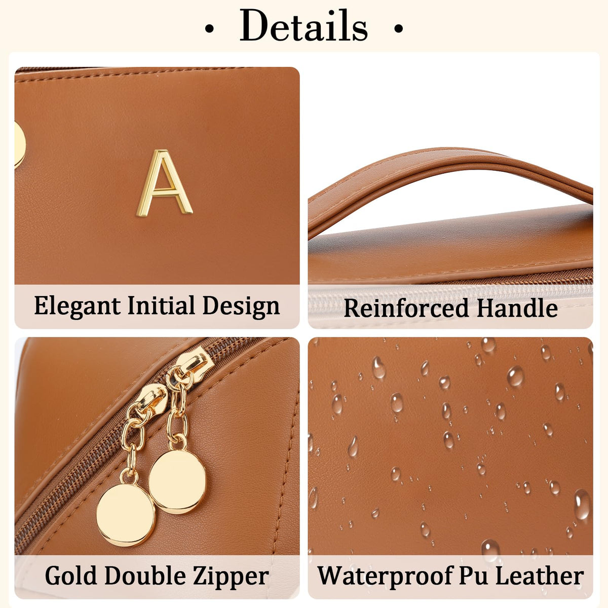 Cloudwings dual-compartment bag stores makeup and brushes in organized zones