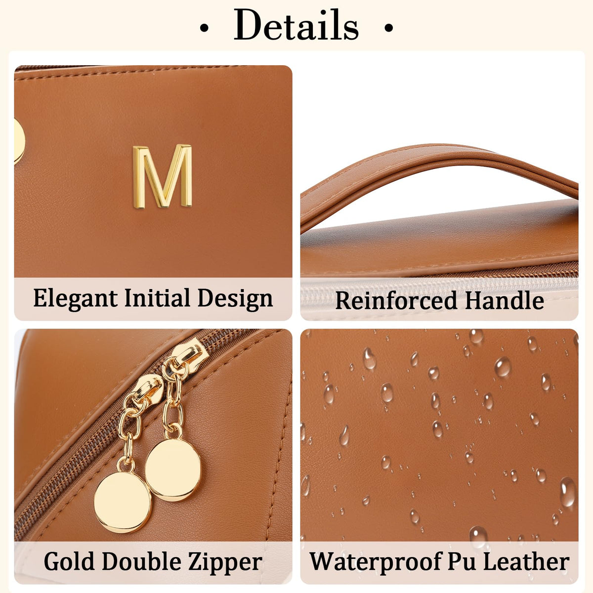 CloudWings makeup bag with two-way zippers for snag-free opening.