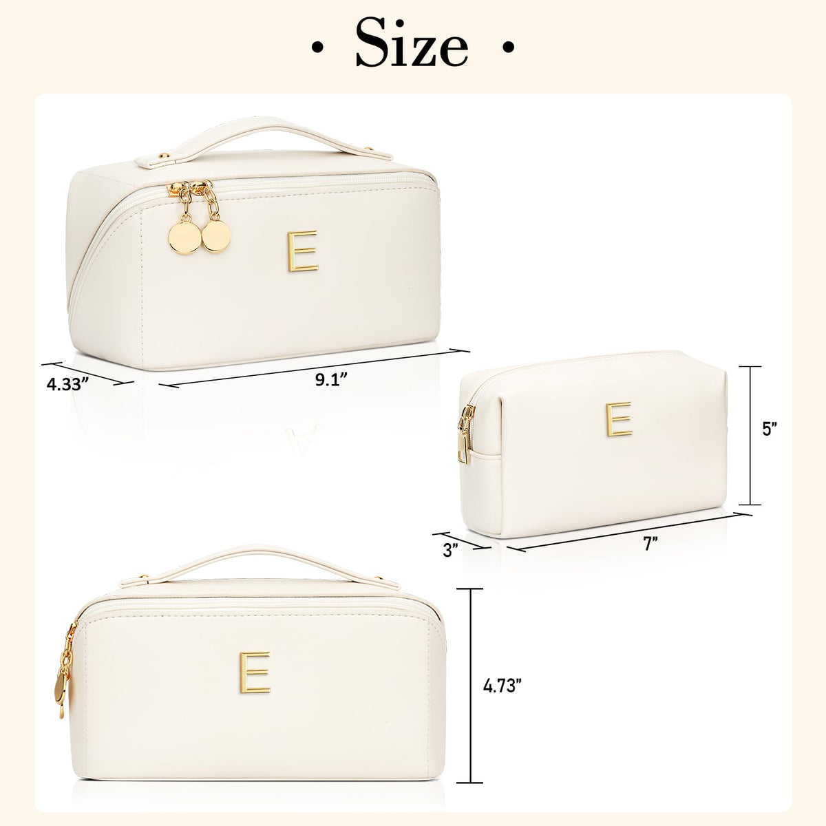 CloudWINGS beige PU leather with durable gold hardware