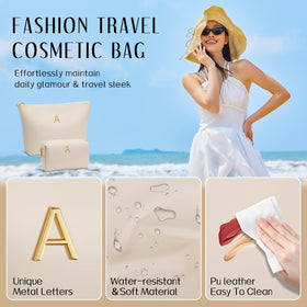 CloudWINGS makeup bag with 2 roomy compartments and 5 inner pockets.