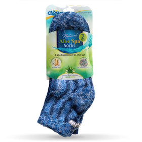 Cloudz aloe vera infused socks close-up showing soothing comfort.