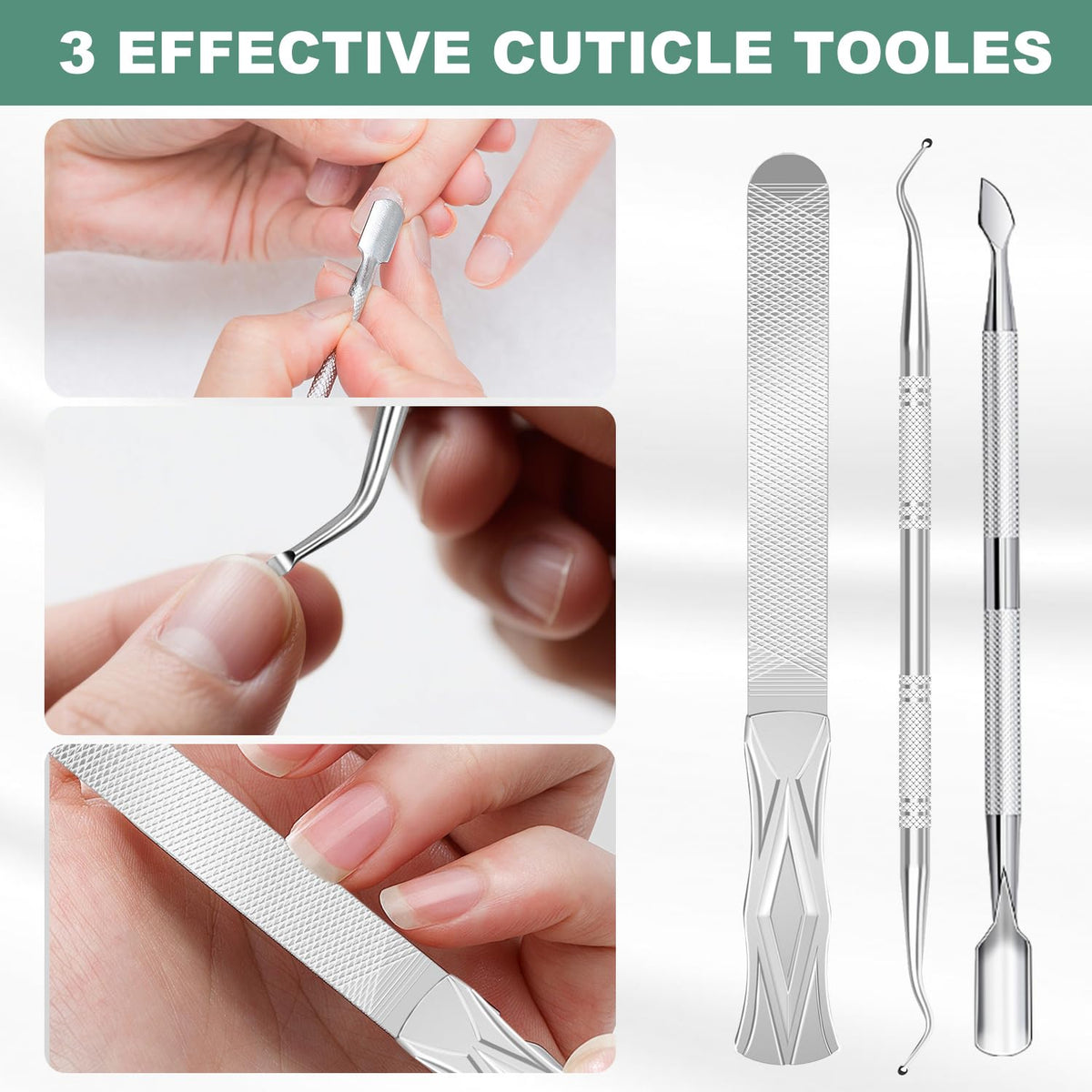 CLPPNA cuticle pusher for prep and care