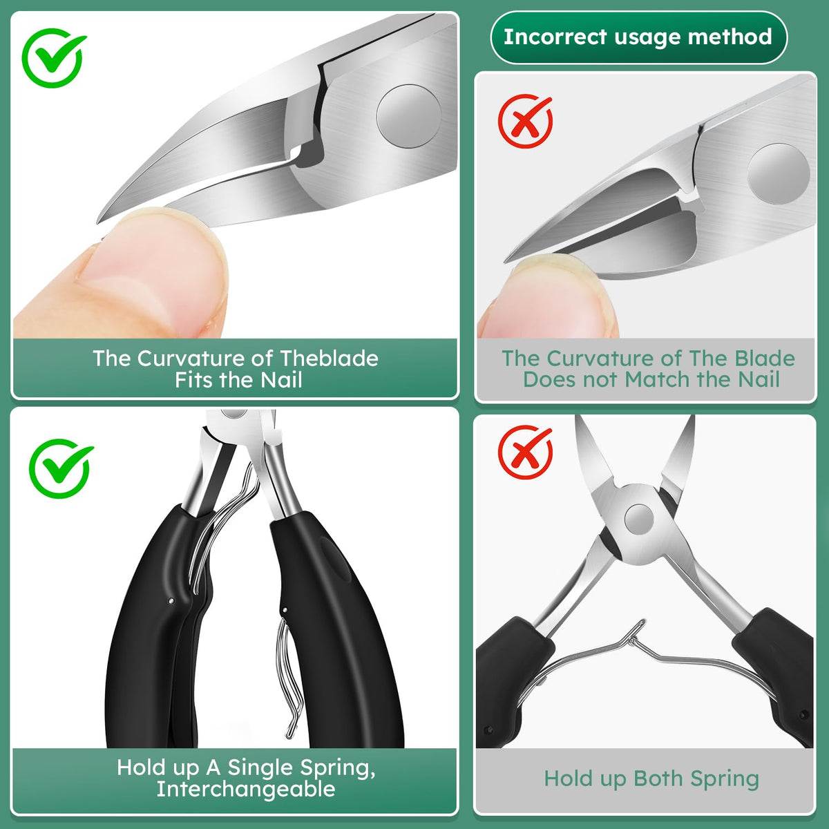 CLPPNA ergonomic double-spring handle reduces hand fatigue