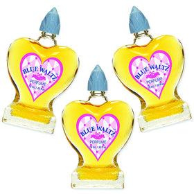 Clubman Blue Waltz heart-shaped bottle highlights nostalgic design for everyday elegance.