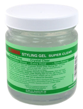Clubman Pinaud styling gel applied for neat, well-groomed hair all day