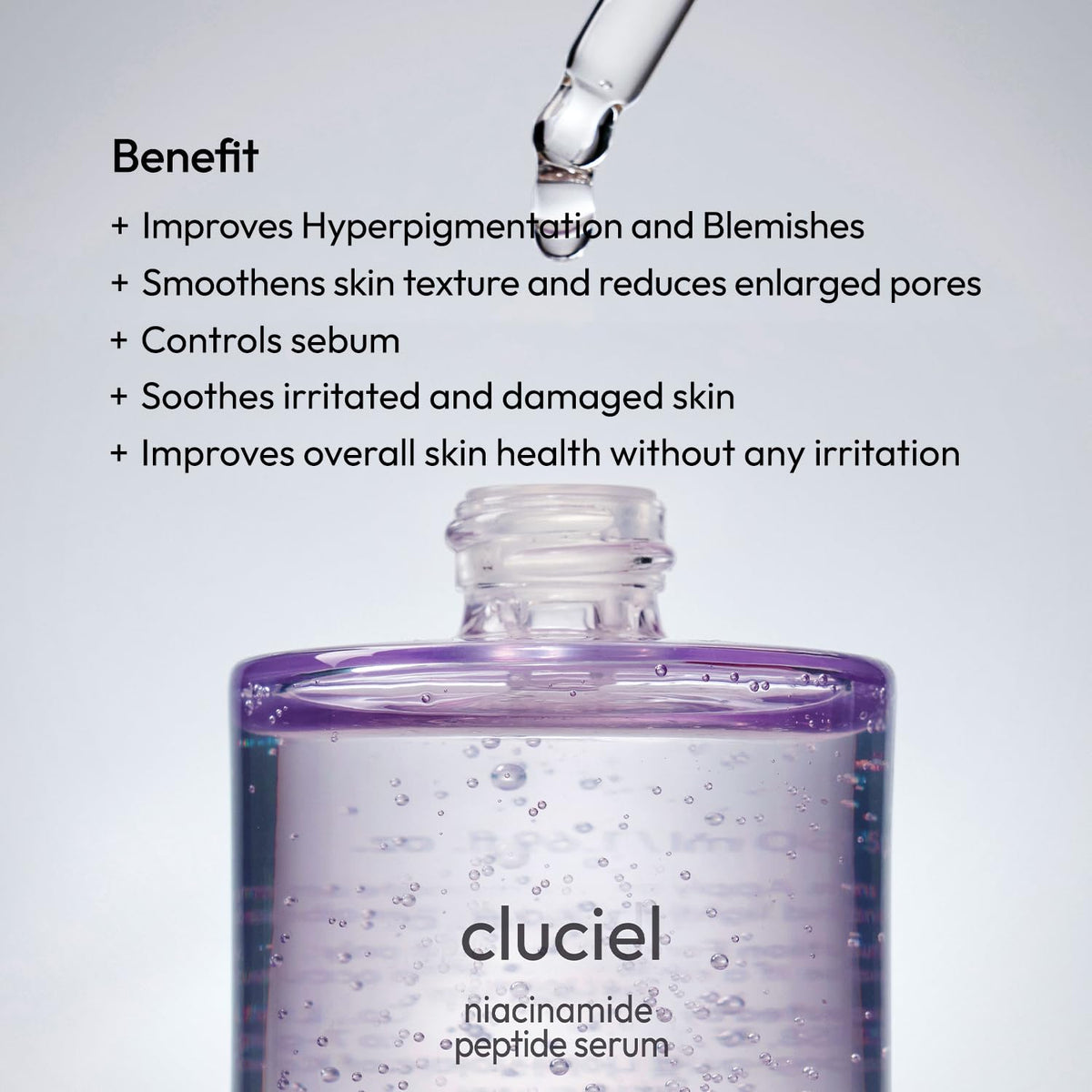Cluciel Niacinamide Serum AM routine for quick, hydrating start