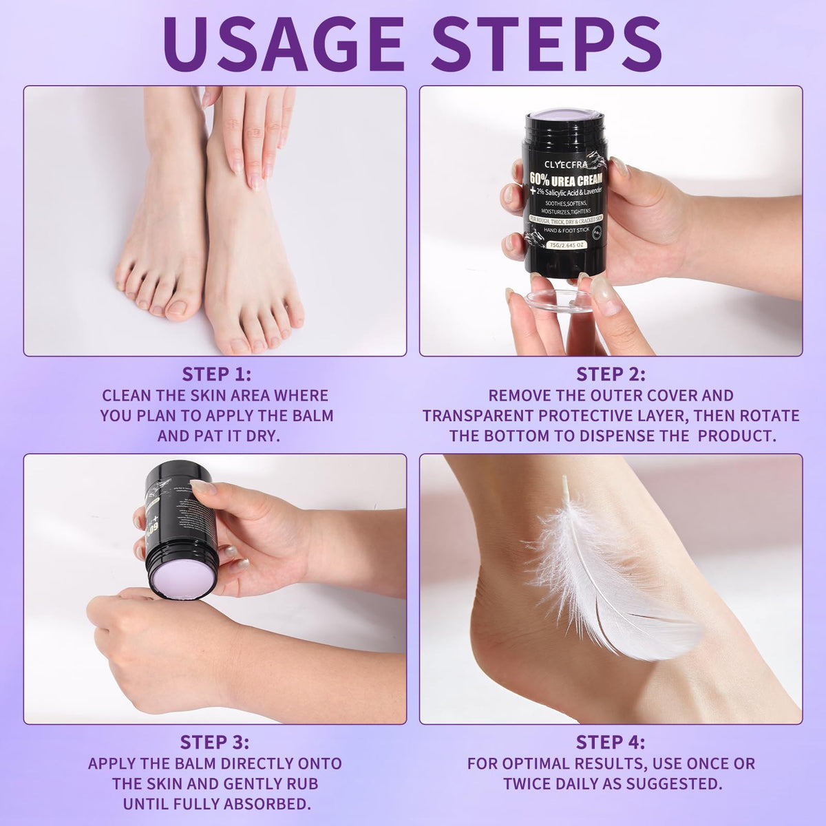 Clyecfra lavender scent emphasizes relaxing skincare ritual
