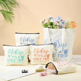 Clysee Girls Trip Bag Set makeup pouch close-up for travel cosmetics organization