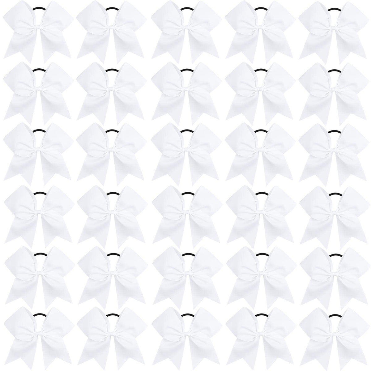 CN cheer bows 8-inch white pack ready for competition use