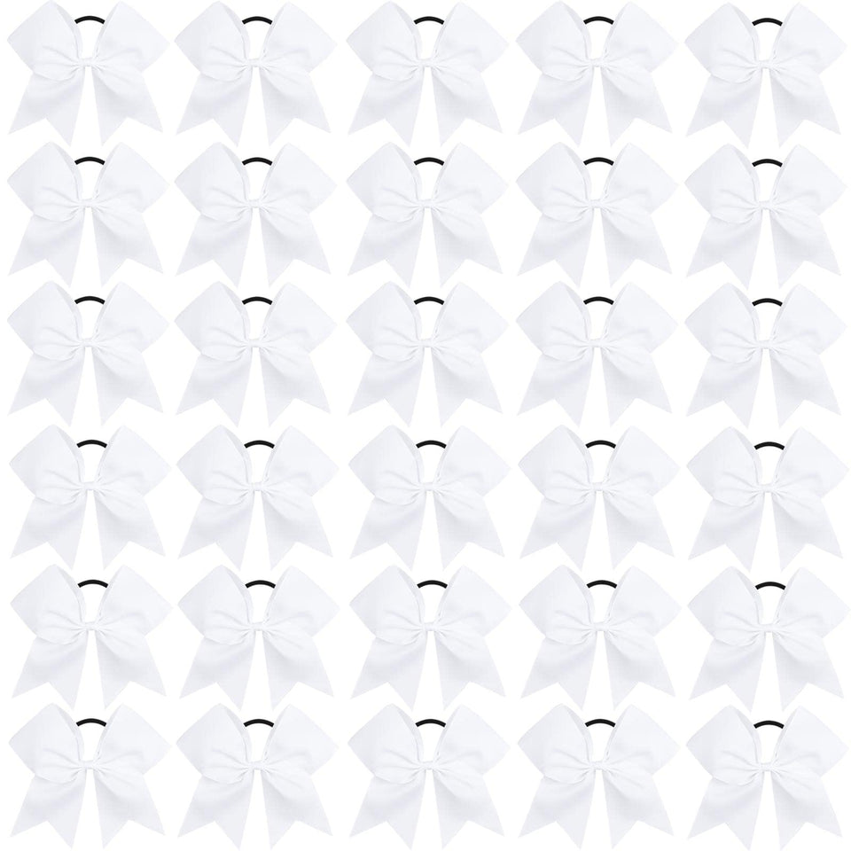 CN cheer bows 8-inch white pack ready for competition use