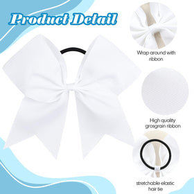 CN cheer bow on a girl ponytail during motion