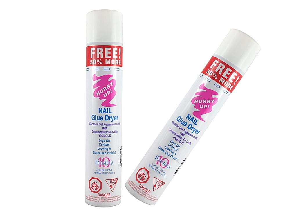 C.N Nail Glue Dryer delivers instant dry and a glass-like finish for the two-pack set.
