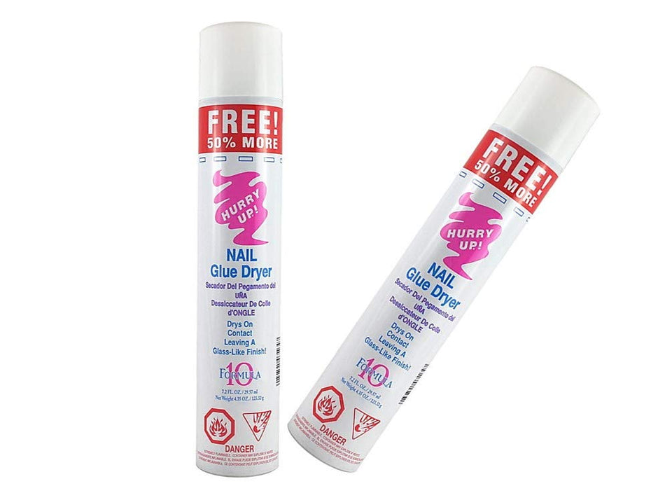 C.N Nail Glue Dryer delivers instant dry and a glass-like finish for the two-pack set.