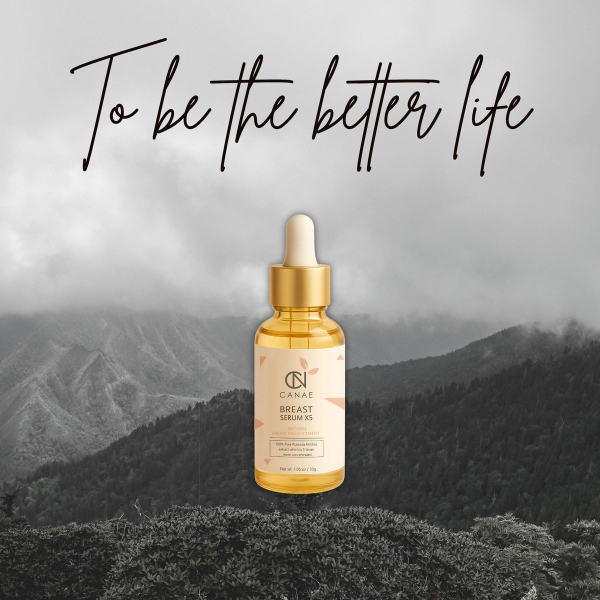 CN CANAE application on breast showing soothing, fast-absorbing texture