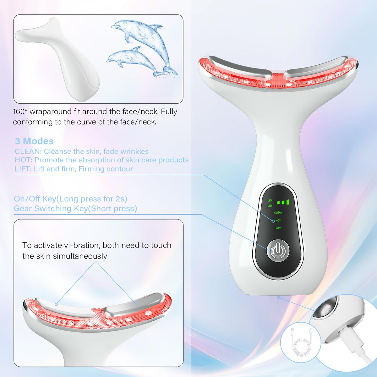Compact CNBHEABY massager used with cream to boost absorption.
