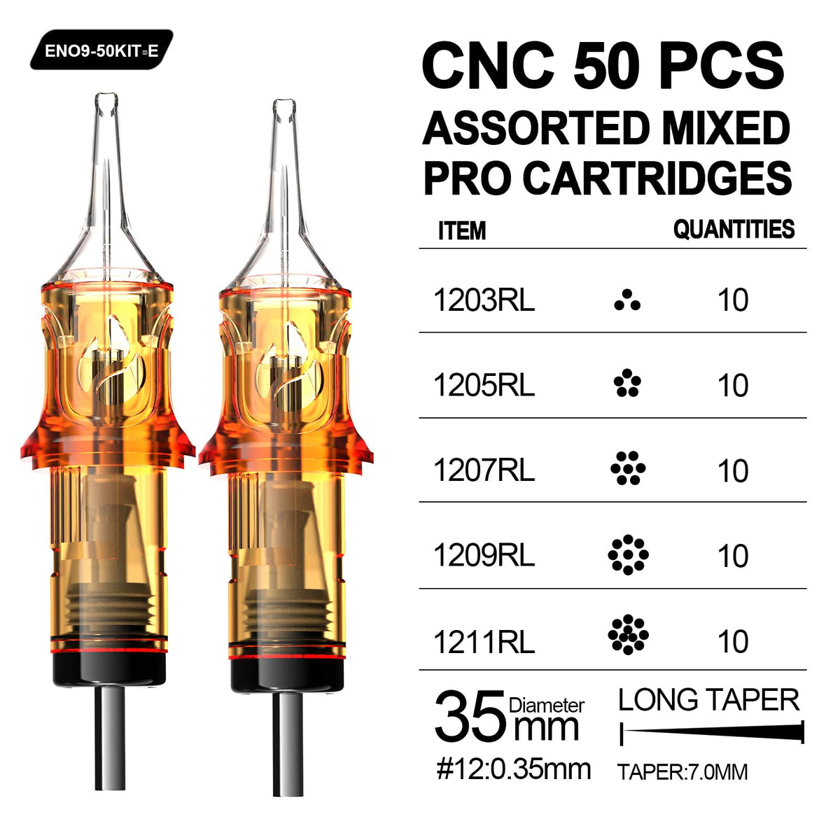CNC 1207RL cartridge close-up highlighting fine-line control.